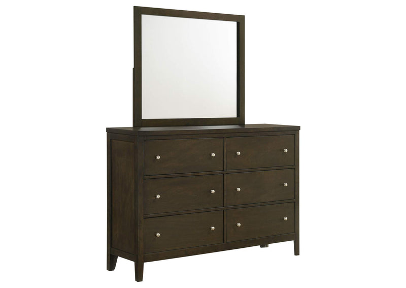 224423M Wilkes 6-drawer Dresser and Mirror Dark Cocoa