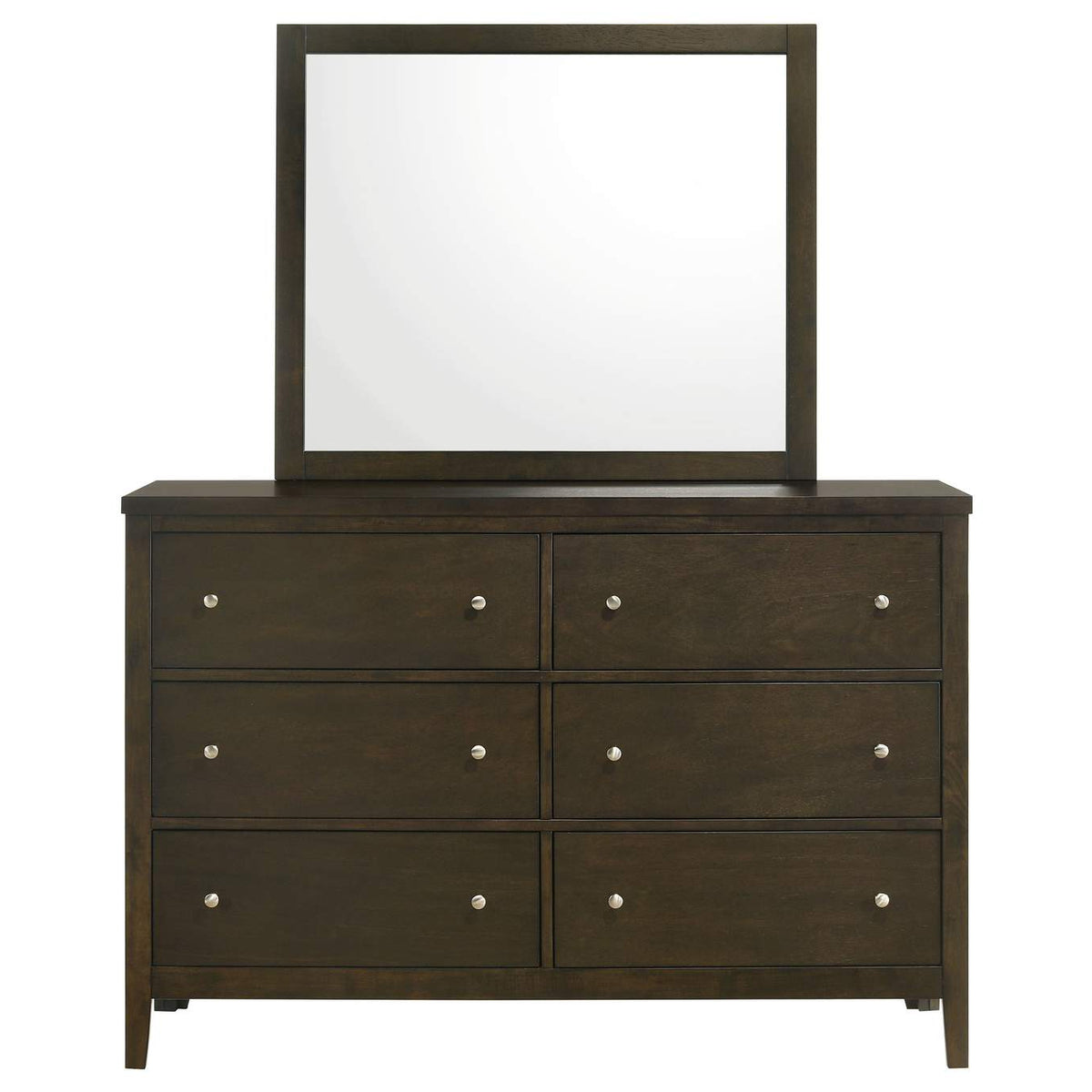224423M Wilkes 6-drawer Dresser and Mirror Dark Cocoa