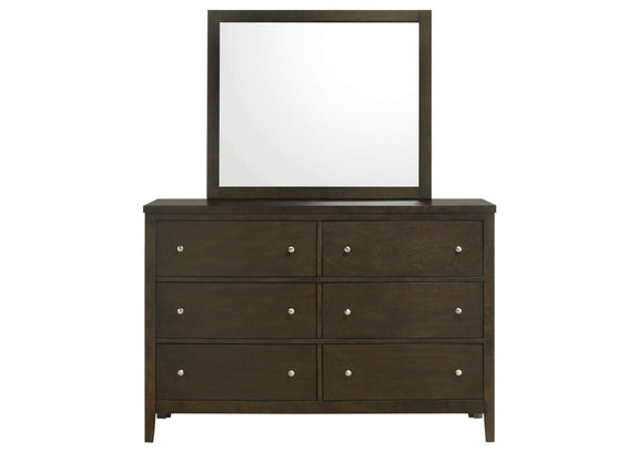 224423M Wilkes 6-drawer Dresser and Mirror Dark Cocoa