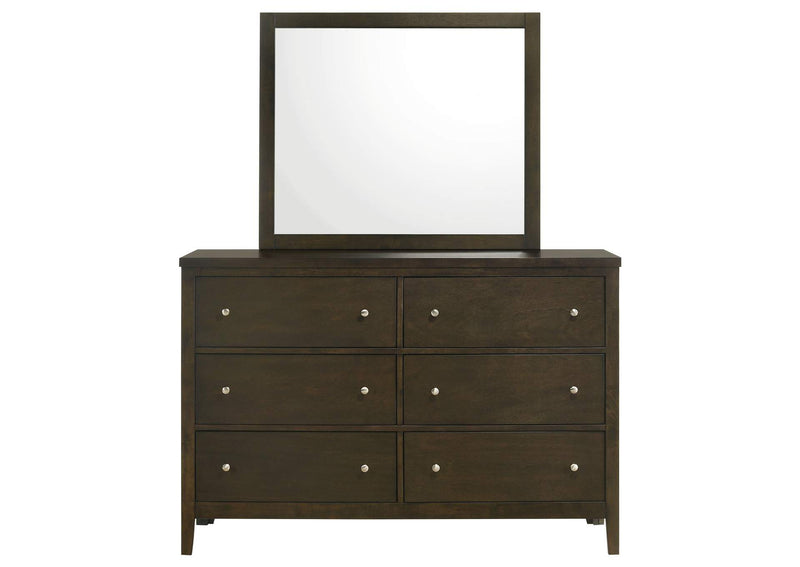 224423M Wilkes 6-drawer Dresser and Mirror Dark Cocoa