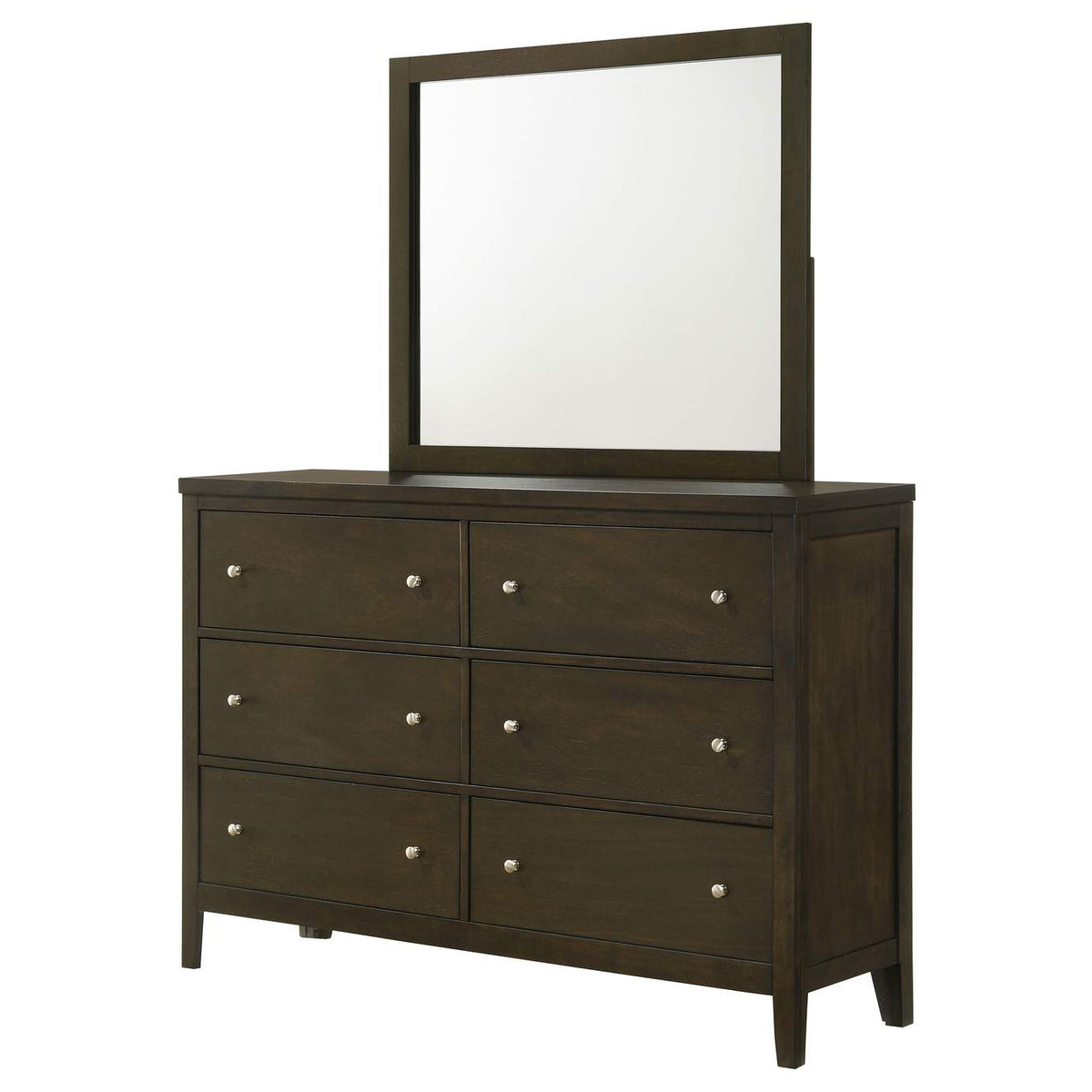 224423M Wilkes 6-drawer Dresser and Mirror Dark Cocoa