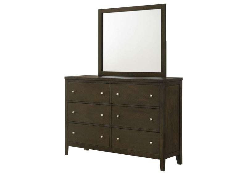 224423M Wilkes 6-drawer Dresser and Mirror Dark Cocoa