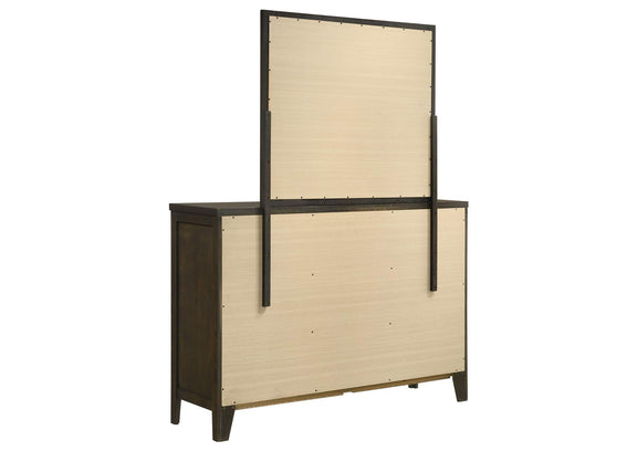 224423M Wilkes 6-drawer Dresser and Mirror Dark Cocoa