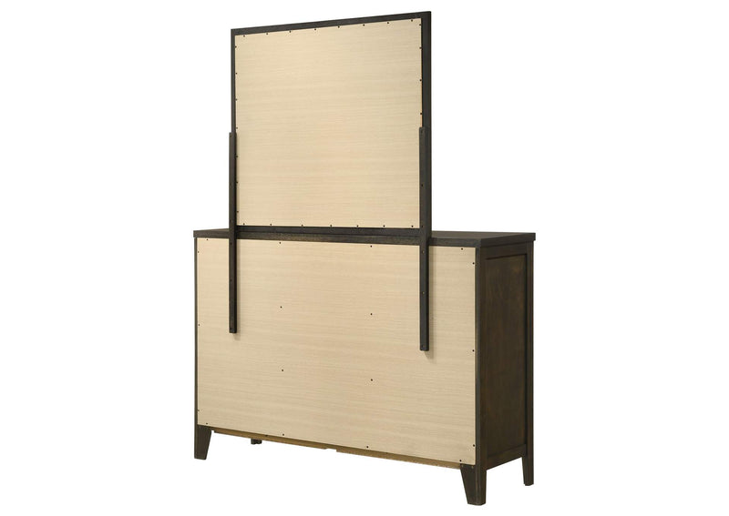 224423M Wilkes 6-drawer Dresser and Mirror Dark Cocoa