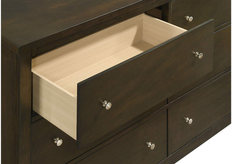 224423M Wilkes 6-drawer Dresser and Mirror Dark Cocoa