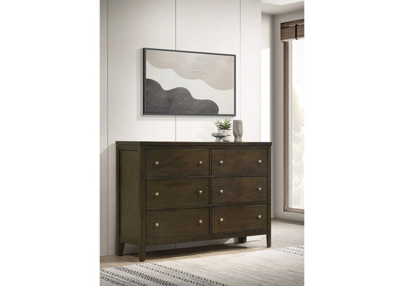 224423 Wilkes 6-drawer Dresser Cabinet Dark Cocoa