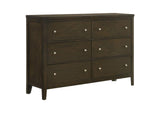 224423 Wilkes 6-drawer Dresser Cabinet Dark Cocoa