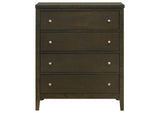 224425 Wilkes 4-drawer Chest of Drawers Dark Cocoa