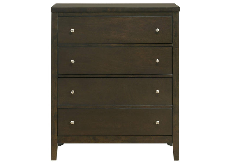 224425 Wilkes 4-drawer Chest of Drawers Dark Cocoa