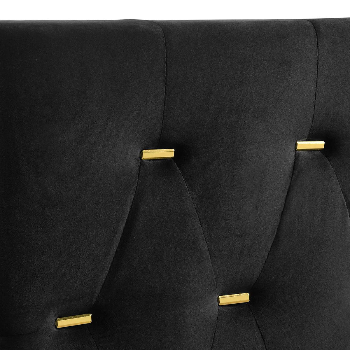 224451KE Kendall Upholstered Eastern King Panel Bed Black