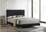 224451Q Kendall Upholstered Queen Panel Bed Black