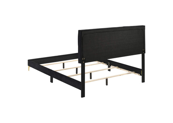 224451Q Kendall Upholstered Queen Panel Bed Black