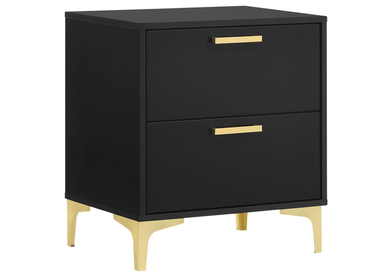 224452 Kendall 2-drawer Nightstand Black