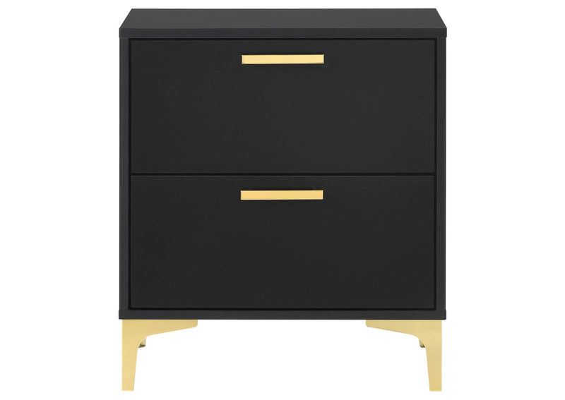 224452 Kendall 2-drawer Nightstand Black