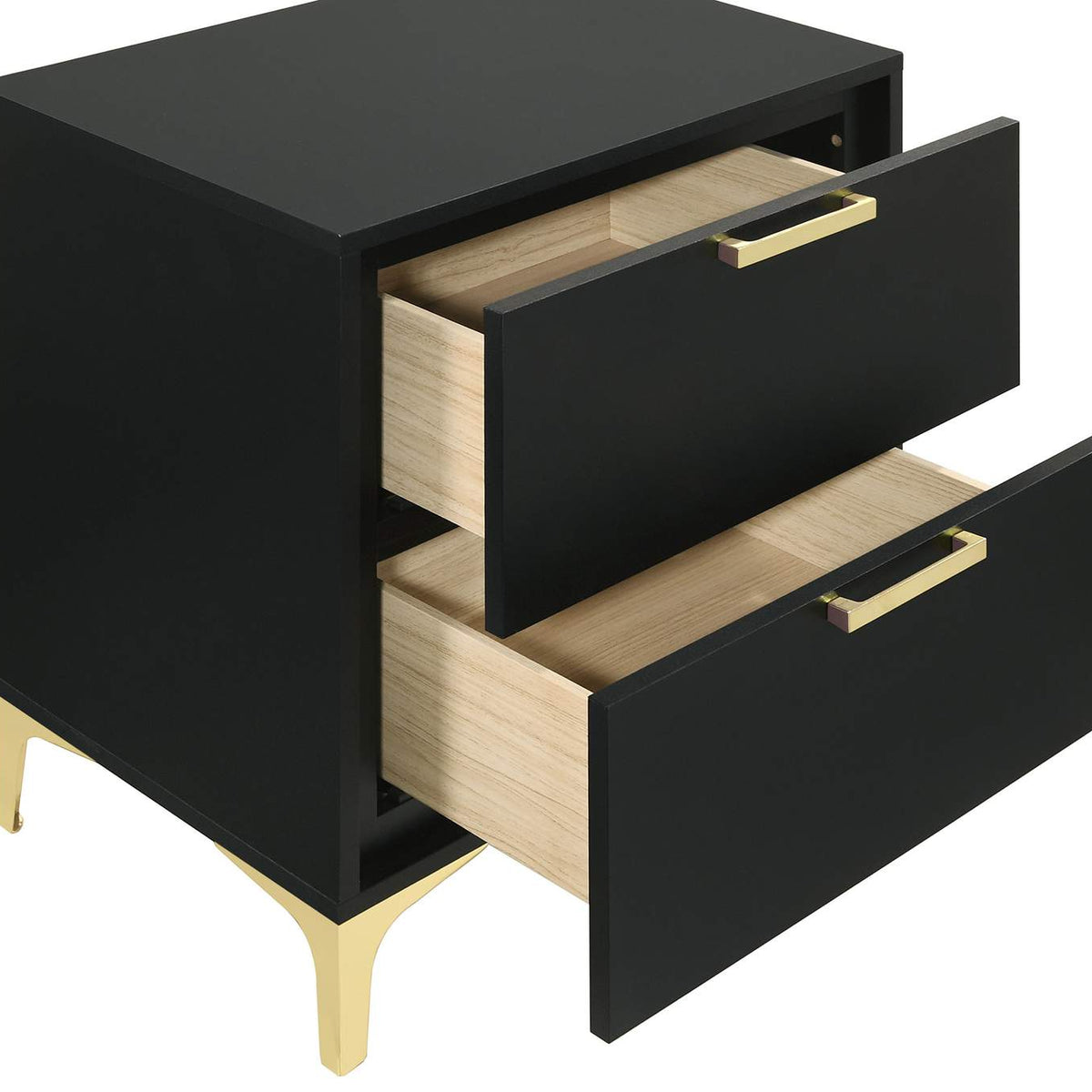 224452 Kendall 2-drawer Nightstand Black