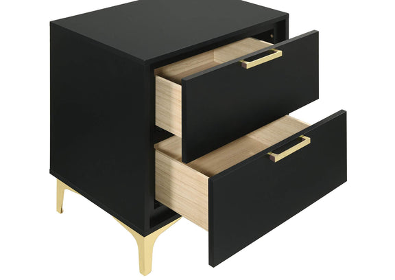 224452 Kendall 2-drawer Nightstand Black