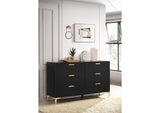 224453 Kendall 6-drawer Dresser Black