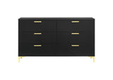 224453 Kendall 6-drawer Dresser Black