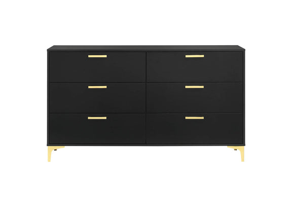 224453 Kendall 6-drawer Dresser Black