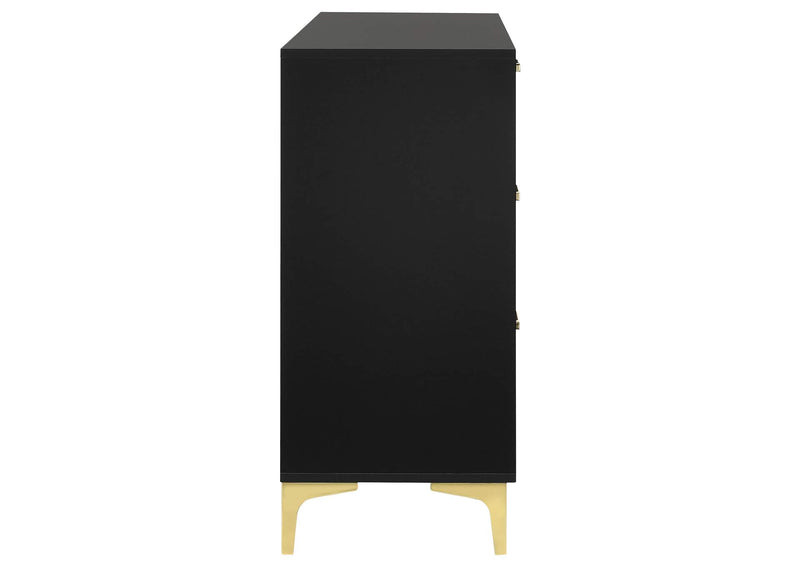 224453 Kendall 6-drawer Dresser Black