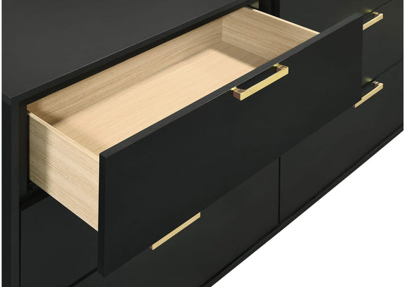 224453 Kendall 6-drawer Dresser Black