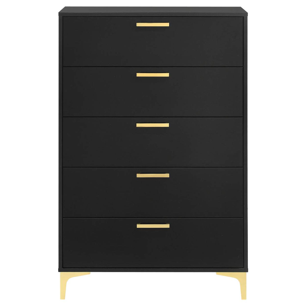 224455 Kendall 5-drawer Bedroom Chest Black