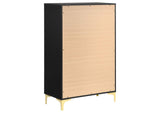 224455 Kendall 5-drawer Bedroom Chest Black
