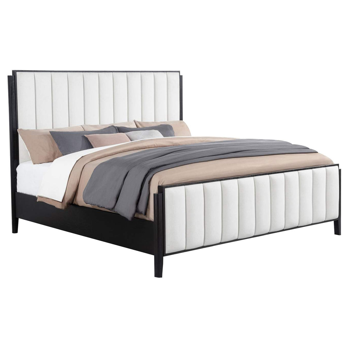 224710KE Brookmead 60-inch Upholstered Eastern King Bed Black