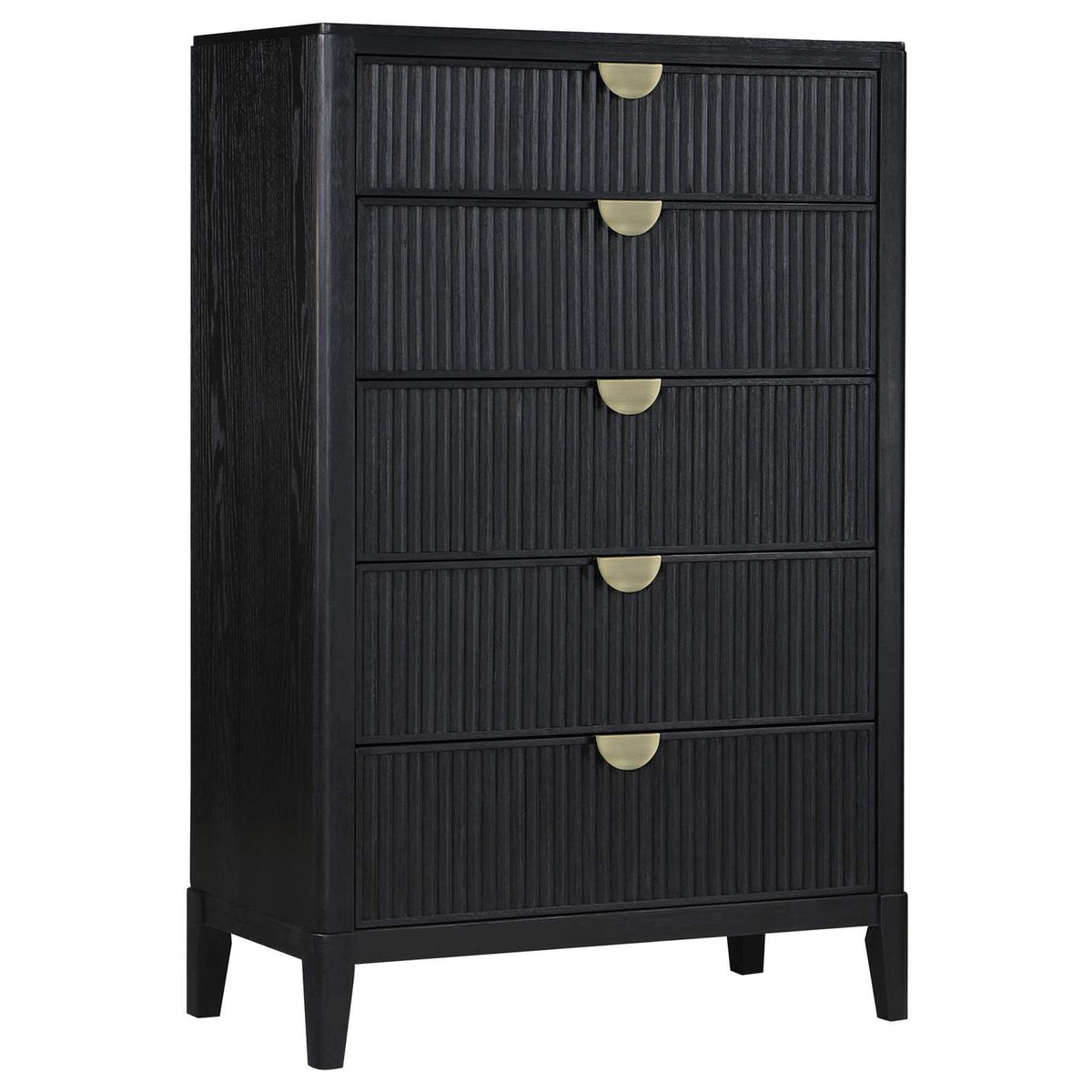 224710KW-S5 Brookmead 5-piece Upholstered Cal King Bedroom Set Black