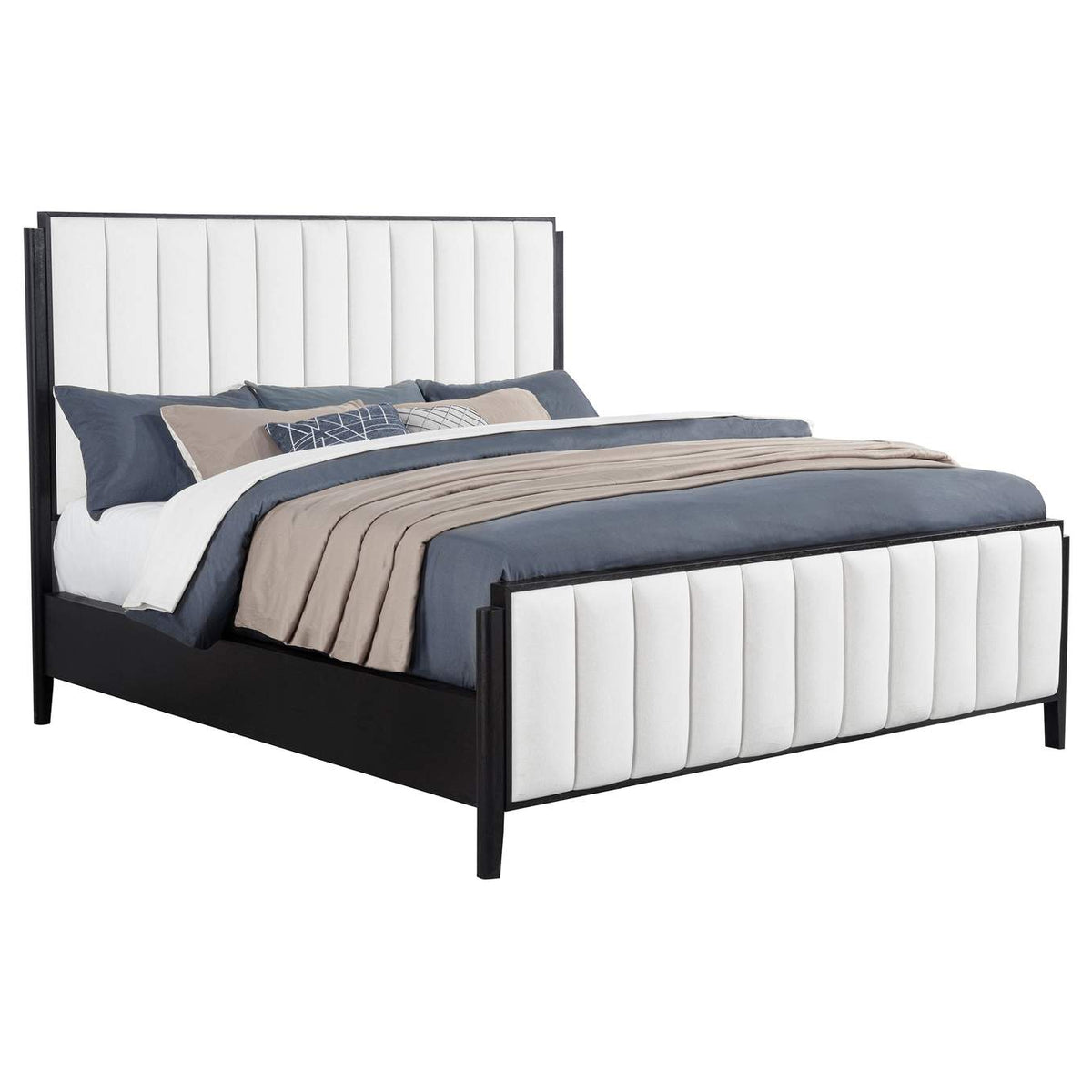 224710KW Brookmead 60-inch Upholstered California King Bed Black