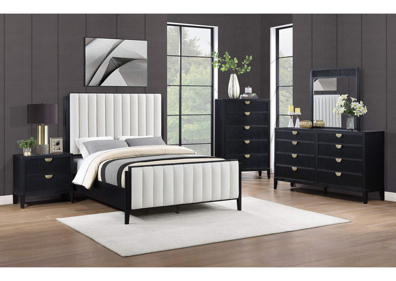 224710KW Brookmead 60-inch Upholstered California King Bed Black