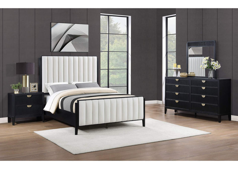 224710Q-S4 Brookmead 4-piece Upholstered Queen Bedroom Set Black