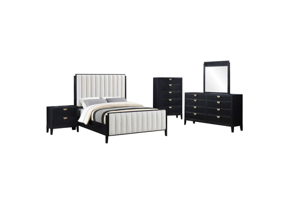 224710Q-S5 Brookmead 5-piece Upholstered Queen Bedroom Set Black