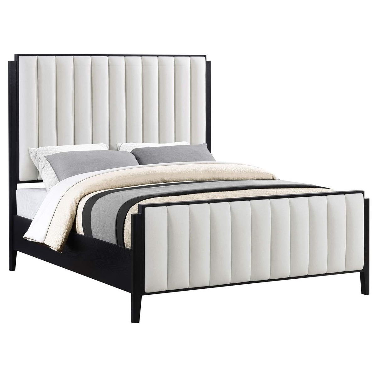 224710Q Brookmead 60-inch Upholstered Queen Bed Black