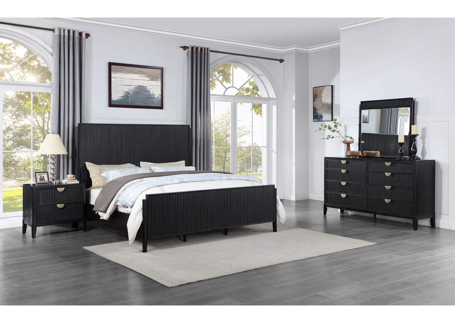 Brookmead 4-piece Eastern King Bedroom Set Black