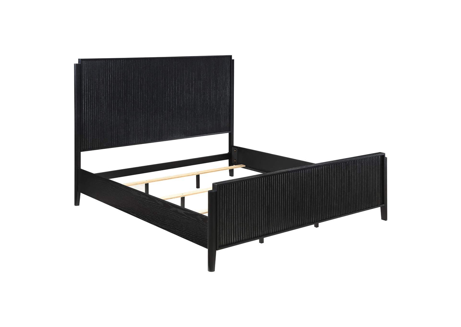 Brookmead Wood Eastern King Panel Bed Black