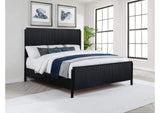 224711KW Brookmead Wood California King Panel Bed Black