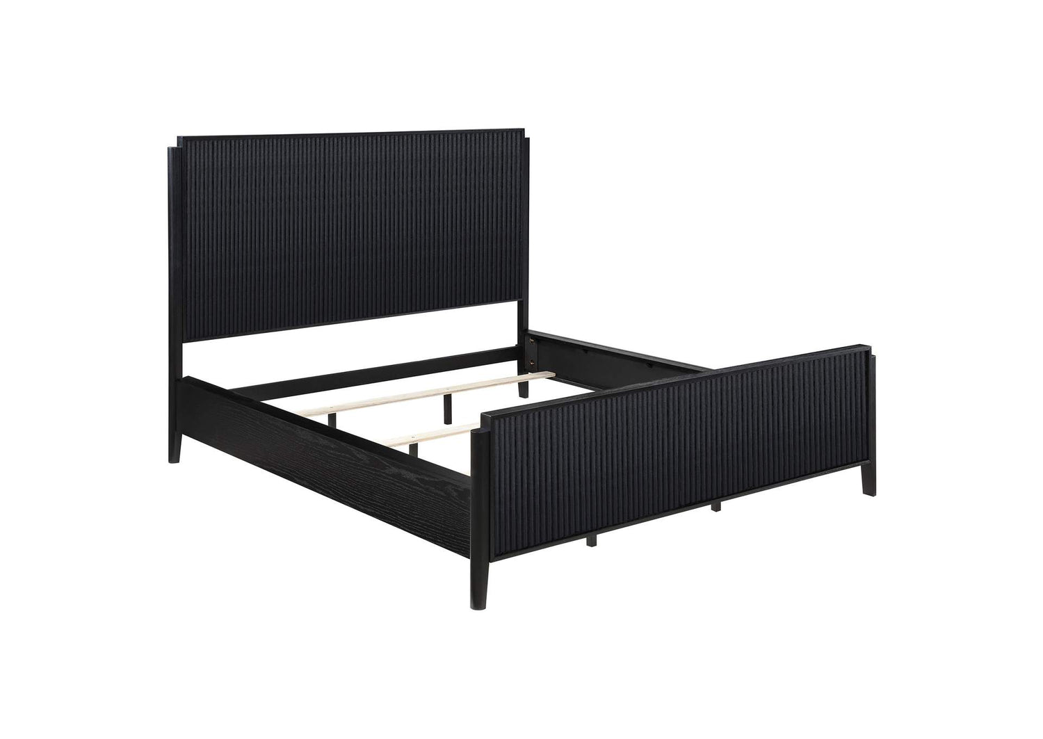 Brookmead Wood California King Panel Bed Black