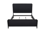 224711KW Brookmead Wood California King Panel Bed Black