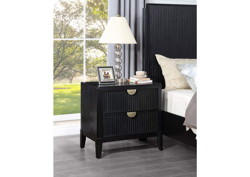 224712 Brookmead 2-drawer Nightstand Black