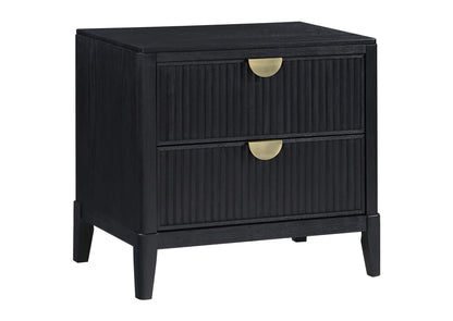 224712 Brookmead 2-drawer Nightstand Black