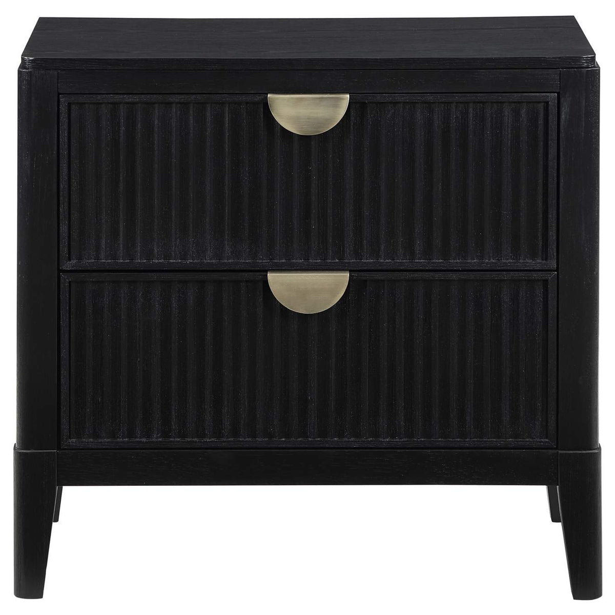 224712 Brookmead 2-drawer Nightstand Black