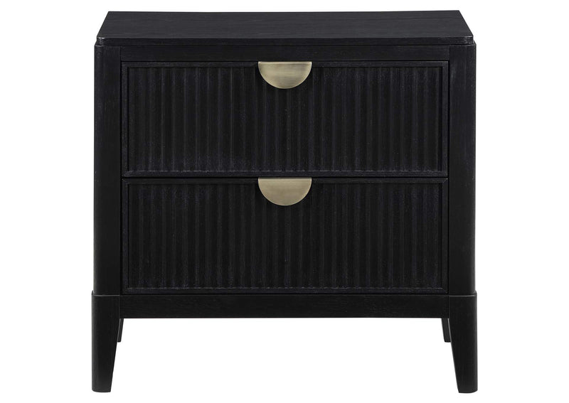 224712 Brookmead 2-drawer Nightstand Black