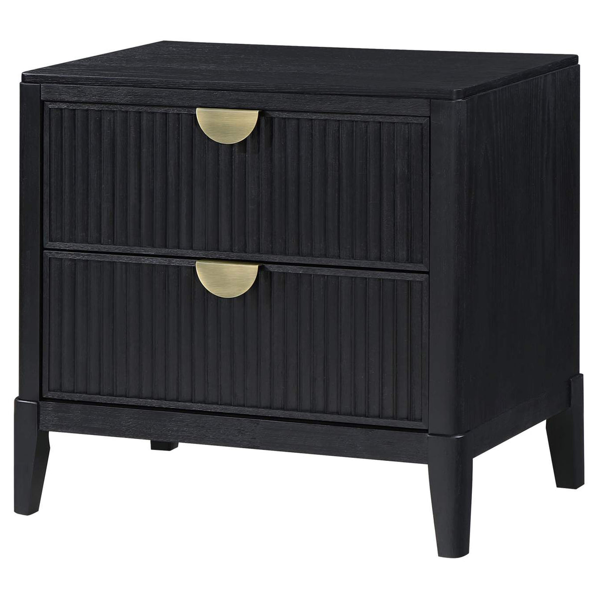 224712 Brookmead 2-drawer Nightstand Black