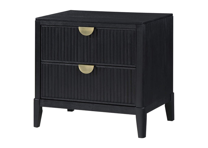 224712 Brookmead 2-drawer Nightstand Black