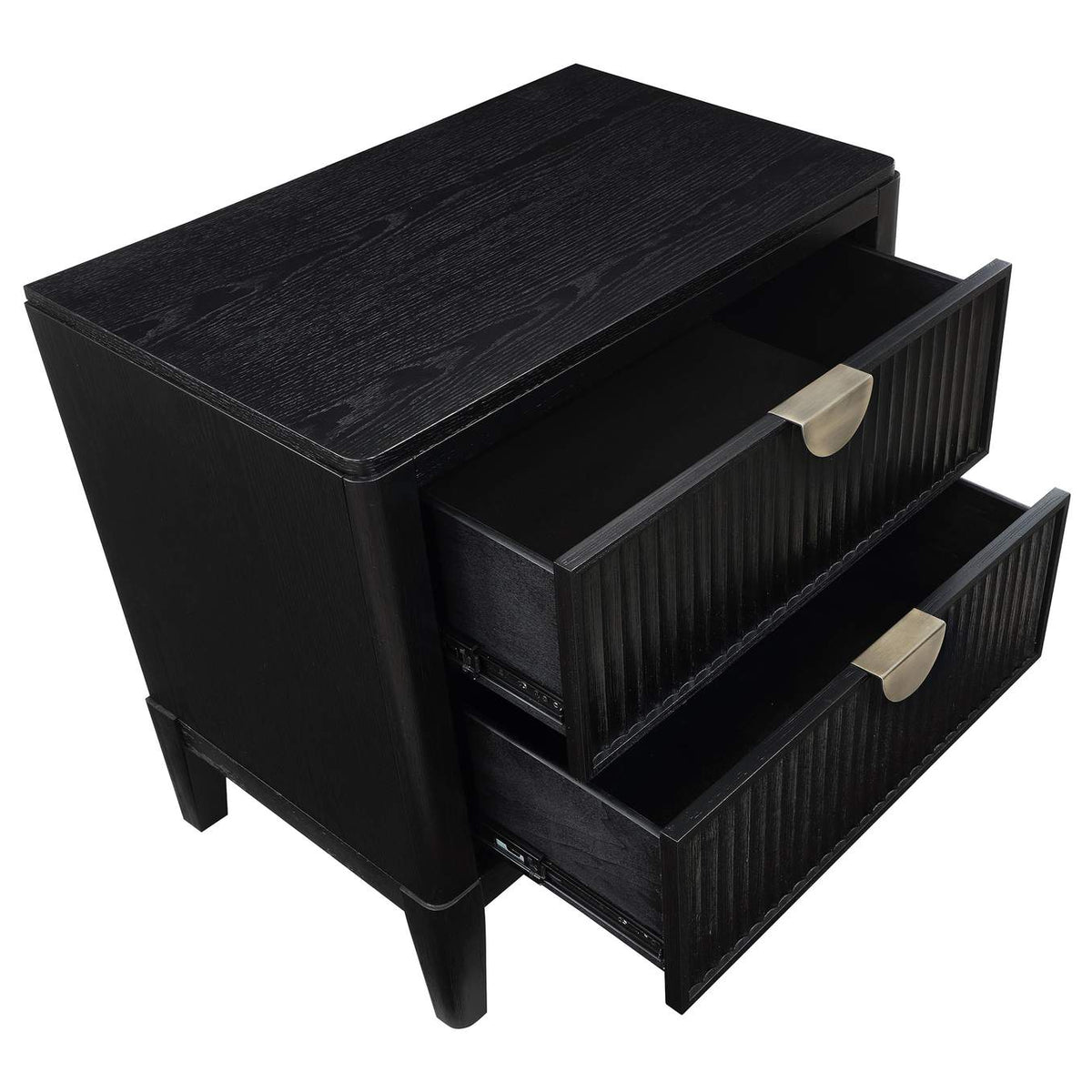 224712 Brookmead 2-drawer Nightstand Black