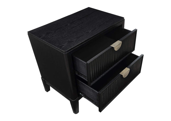 224712 Brookmead 2-drawer Nightstand Black