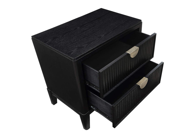 224712 Brookmead 2-drawer Nightstand Black