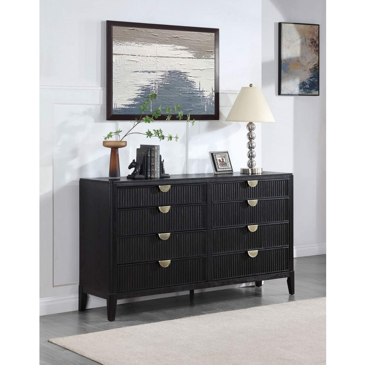 224713 Brookmead 8-drawer Dresser Black