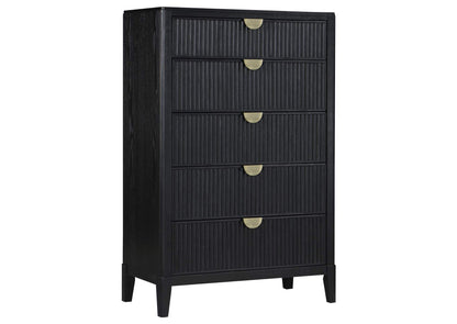 224715 Brookmead 5-drawer Bedroom Chest Black